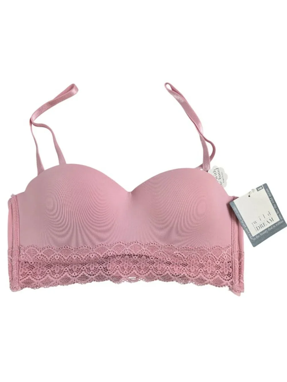 Rene Rofe Wild Dream Bra 34B Wireless Push Up Lace Bandeau Convertible NWT